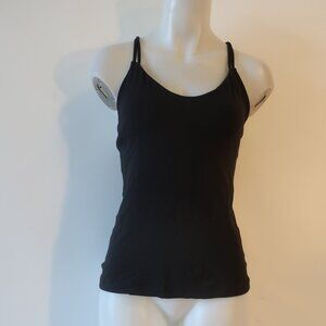 Womens Lululemon Black Activewear Strappy Back Tank Top 8 *